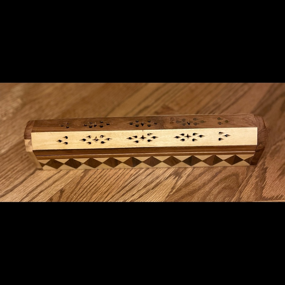 Wooden incense holder